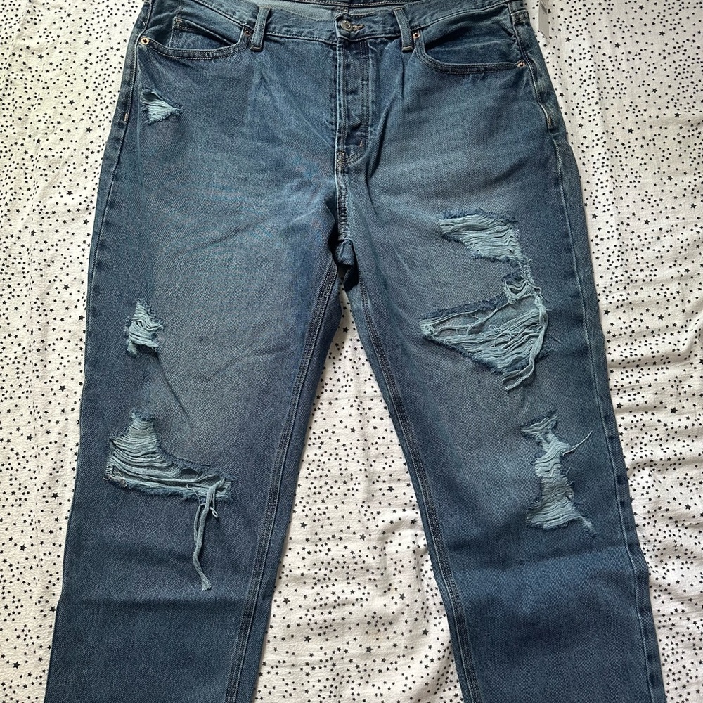 Brand New Slouchy Straight High Rise Jeans